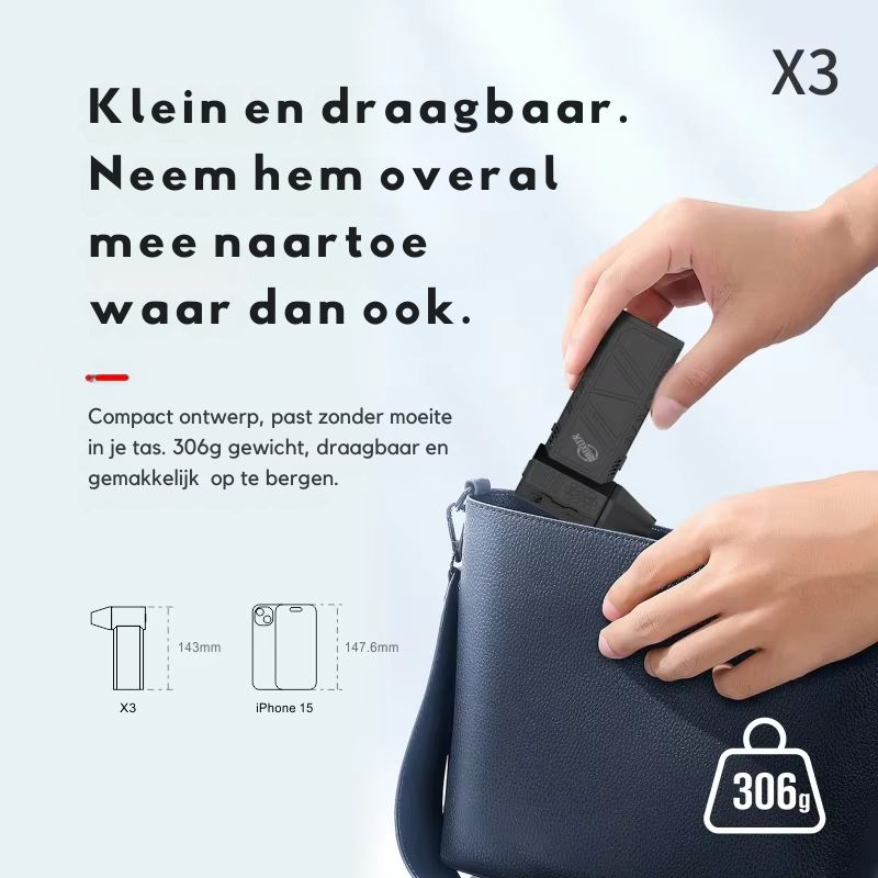 X3 Mini Turbo Jet Fan™ | De kracht van de lucht, versneld in stijl